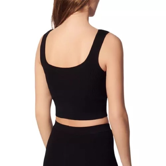 SANDRO Calvi Cropped Top Black Stay Cool Have Fun Chill Out Dream On 0 = XS - Picture 5 of 12